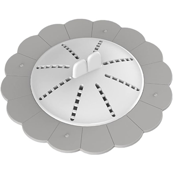 Gulvafløbsdæksler Hjemmevask Silikonefilter Badeværelse Køkken Skærmvask Si (grå, One Size)