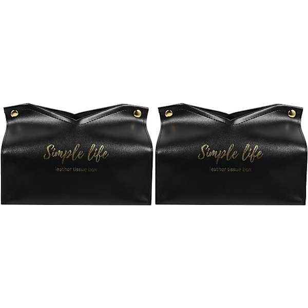 2 stk. Servietter Center Garden Home Tissue Life Simple Desks Organizer Dispenser Pu Pouch Dressers Container Car Rectangular Bedroom Bag Vanity Decoration