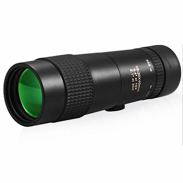 10-30x40 Zoom Monokulär Med Bak4 Prisma Bifokal Hög Effekt Kompakt Vattentät Kikare, Lämplig