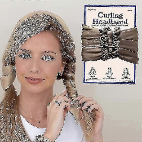 Robecurls Krøllehårbånd uden varme til styling uden varme light blue