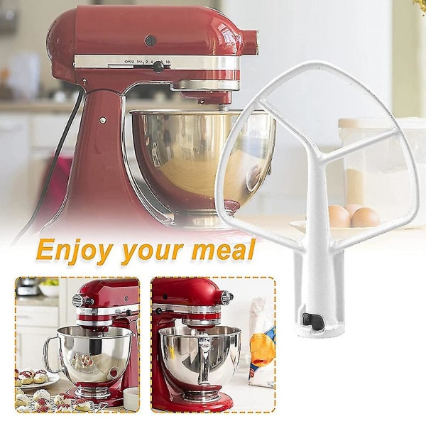 K5ab K5ss Kök Blandare Hjälp Belagd Platt Visp, Ersättning För Kitchenaid Mixer W10807813,9707670