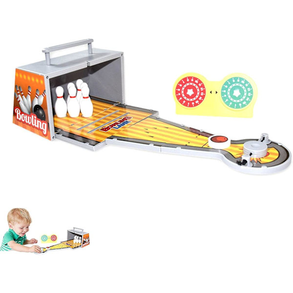 Mini Bowling Sæt, Bordtennis Bowling Spil Legetøj, Skrivebordslegetøj Desktop Bowling Hjem Bowlingbaner, Fantastiske Gaver Til Samarbejdspartnere