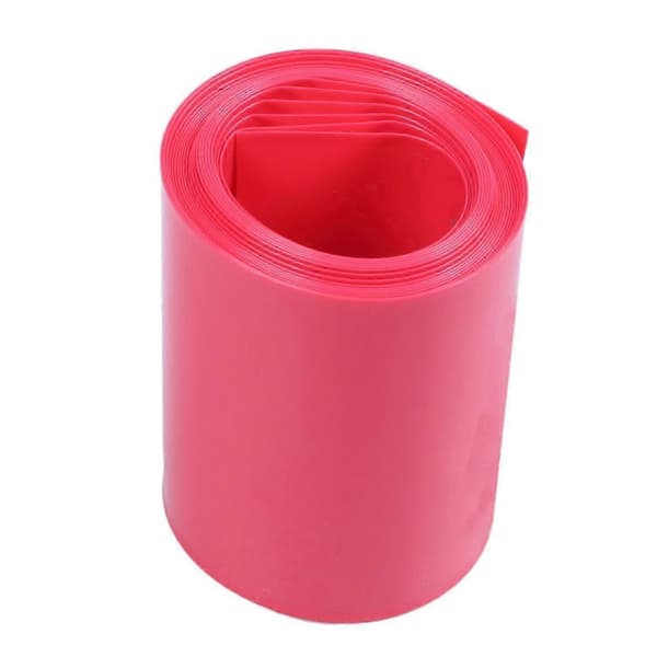 2M 50mm Bredde PVC Krympefolie Rør Rød til 2 x