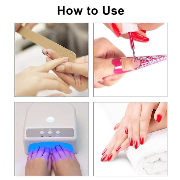 500 stk. franske negleforme tips akryl builder neglekunst guideform manicure stencil | negleform