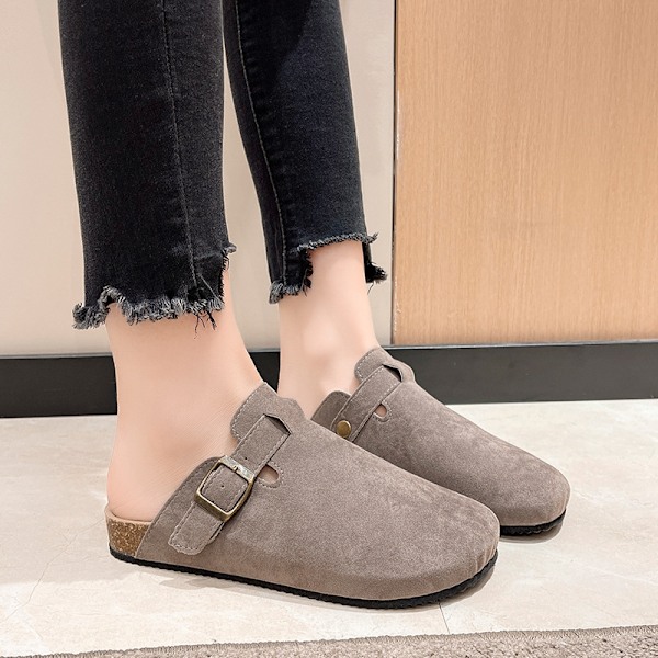 Hana herr dam korktofflor casual gladiator strand flip flops vår sommar platta skor plus storlek 1 stycken grey 36