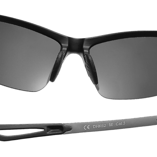 Unisex modesolglasögon Halvbåglös sportomslag med Hd Vision-linssolglasögon Körskydd
