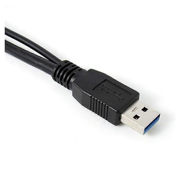 XJ-En Micro USB B 3.0 Y-typ hårddiskkabel, svart.
