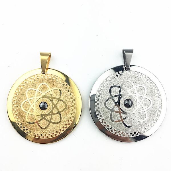 Quantum Science Scalar Energy Health Kaulakoru Pyöreä Ruostumaton Teräs Germanium kivi riipus miehille Nainen Isä Äiti