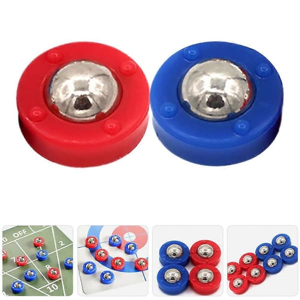 Mini Shuffleboard Rollers Set för Curling Spel 20 Delar Stål Plast Delar