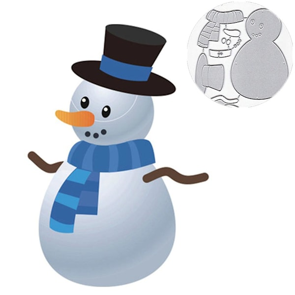 Snögubbe Mönster Prägling Skär Dödar Kreativa Metall Dö Stencil För Diy Scrapbooking Album Papper Dekoration Hantverk