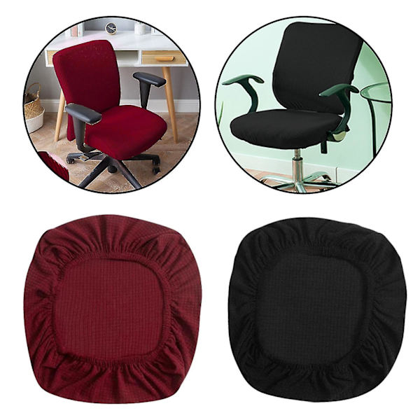 2 kpl Toimistotuolin Päällinen - Universaali Venyvä Työpöydän Tuolin Päällinen Irrotettava Tuolin Päällinen Pölynkestävä Tietokoneen Tuolin Päällinen Työpöydän Tietokoneen Tuolille