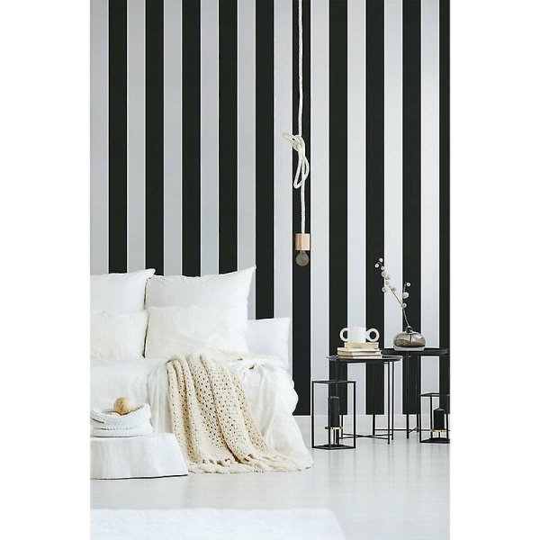 Black White Stripes -taustakuva 9,5 x 0,53 M