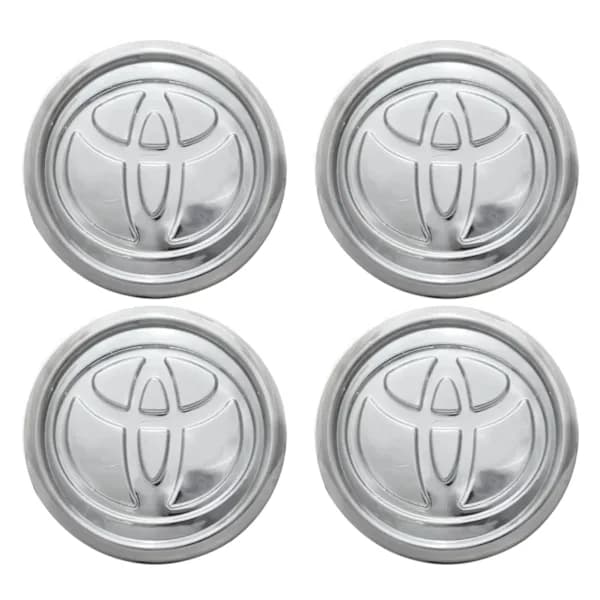 4-delt sæt – Toyota Centerkapsler / Hjulkapsler Silver thread 62