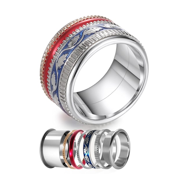 Utbytbara kugghjul roterande ringar rostfritt stål ringkollektion tillbehör stapelbar inre ringband för kvinnor 65