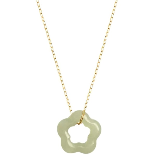 Naturlig Jade vedhæng halskæde mode smykker simple kraveben halskæde
