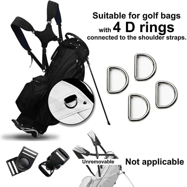 Bärbar golfväska axelrem