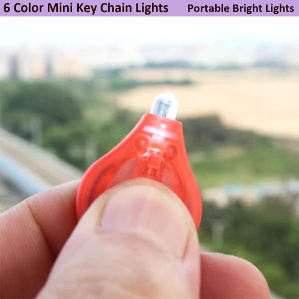 6 kpl Mini LED-avaimenperälamppua