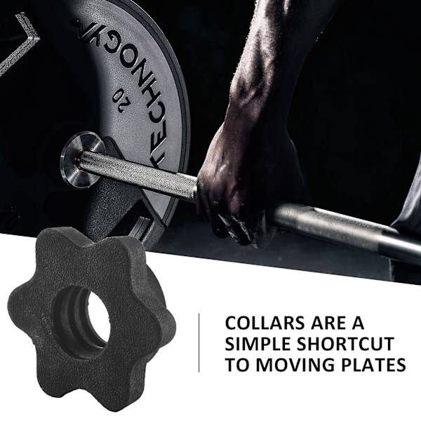2 Par Dumbbell Hex Nødder, Dumbbell Stang Nødder, Spinlock Klemmer Til Vægtstænger Træning Sport