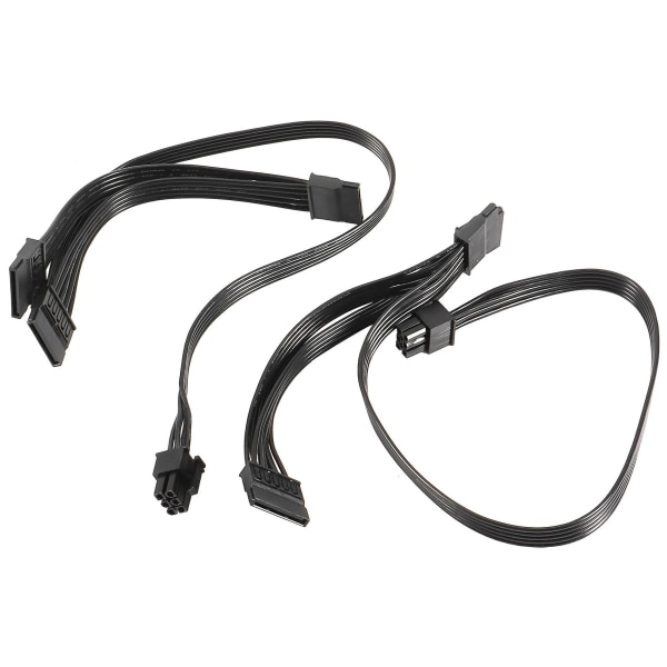 2 kpl 6-napainen 3x SATA-virtajohtoa EVGA Supernova 650 750 850 1000 1600 2000 G2 G3 P2 T2