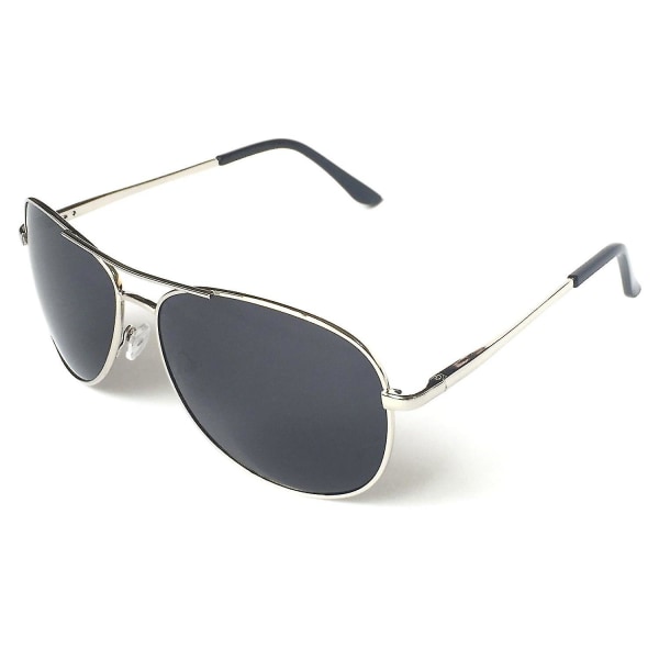 Premium Military Style Klassiske Aviator Solbriller, Polariseret, 100% UV-beskyttelse Sort