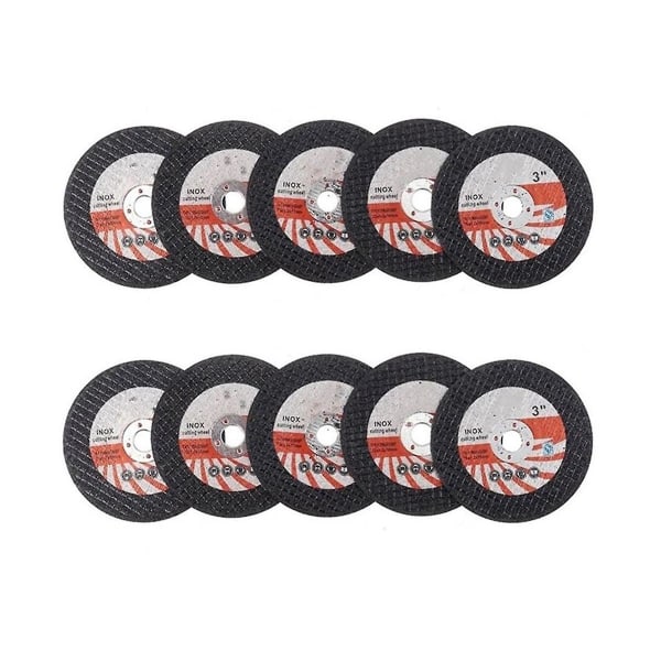 10 stk. 75mm Mini skæreskive cirkulær harpiks slibeskive til 10mm bore slibemaskine træ flise skæring
