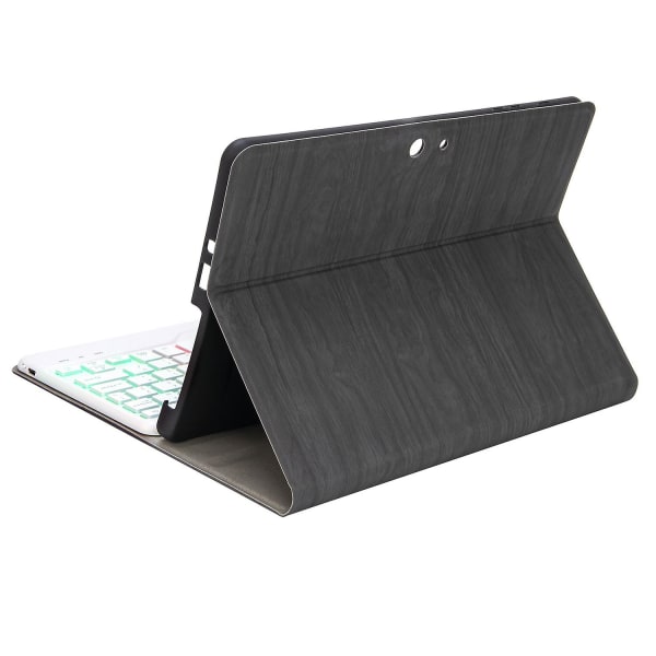 For Microsoft Surface Go/Go 2/Go 3 Tre farger bakgrunnsbelyst Bluetooth 5.0 Tastatur + Trestrukturert PU-lær