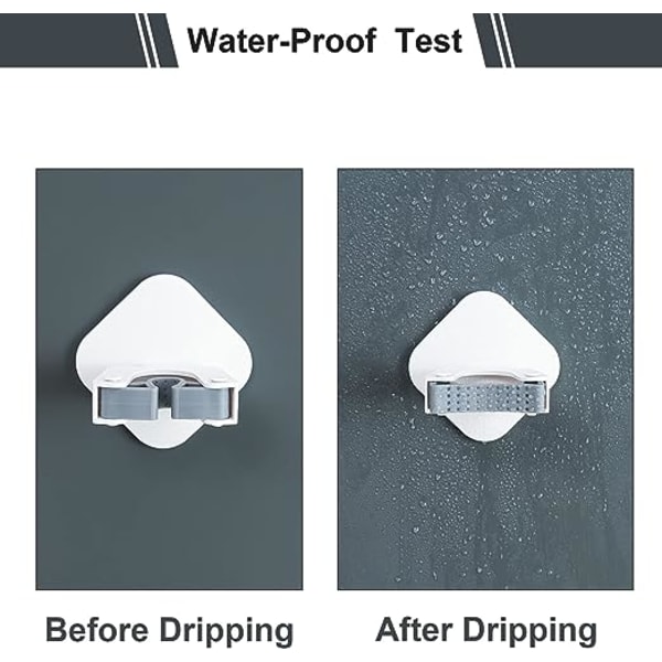 Kostophængning Væghængt Selvklæbende Ingen Boring Super Anti-Slip 4 Pak Kost Gripper Holder Passer til Hjem Badeværelse Køkken Have Garage Moppe River