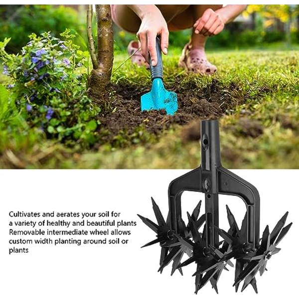 Have Rotary Kultivator, Håndholdt ABS Plast Havejord Scarifier Værktøj, Havearbejde Rotary Fræser Have Kultivator til Gensåning Græs Jordblanding
