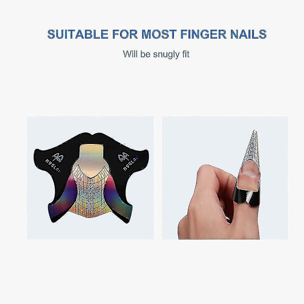 300 stk. Negleforlængelses Stencil Manicure Guide Sticker Adhesive Negleform Forlængelse | Negleform