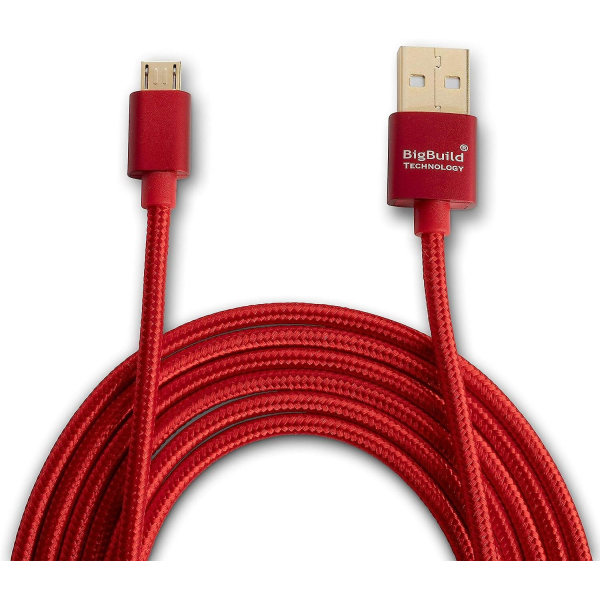 Punainen 1, 2 ja 3 metrin nopea lataus- ja datansiirtokaapeli Samsung Galaxy Tab A 2016, A 80, E LTE, SM T280QZ, SM T580N, SM T58