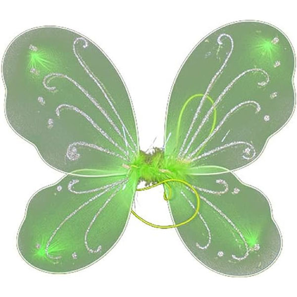 Sommerfuglvinger Halloween Cosplay Glitrende Fe Vinger Ytelsesrekvisitter Halloween Kostyme for Barn Liten Jente Kvinner