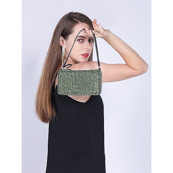 Krystall Crossbody-vesker for kvinner Rhinestone Aftenveske for kvinner Rhinestone-vesker med kjede Bryllup for Prom Party
