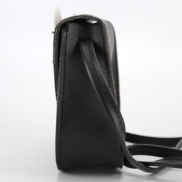 Liten kaninøre-bue crossbody-veske, PU-skulderhåndveske for barn jenter småbarn