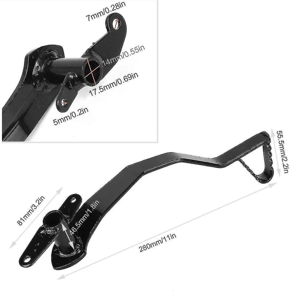 Rear Hydraulic Brake Lever Pedal And Spring Replacement Part Fit For Pit Bike Black 1pcs