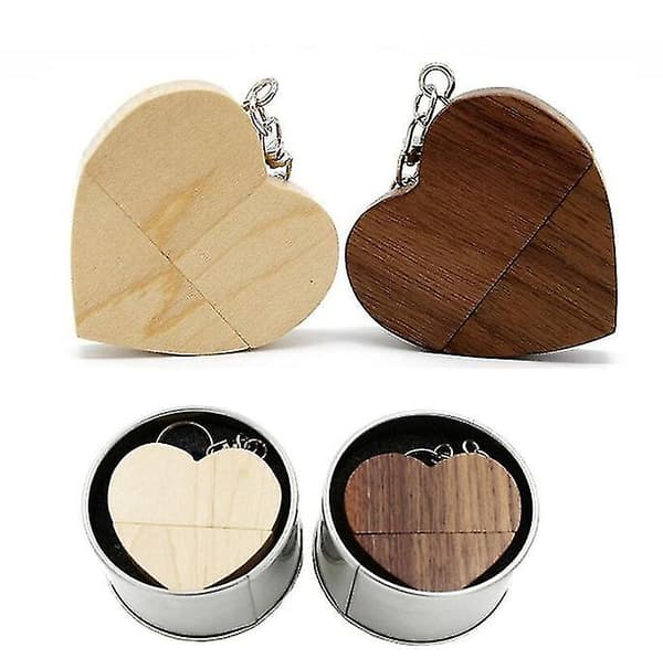 32 GB Træ USB Flash Drive 32 GB Hjerteformet Træ USB Flash Drive Pen Drive Pendrive Til Bryllup