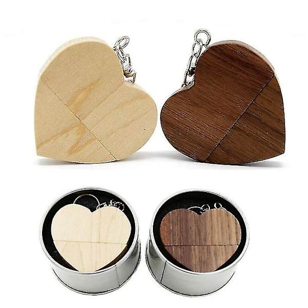 32 GB Tre-USB-minnepenn i hjerteform 32 GB Tre-USB-minnepenn Pen Drive Pendrive til bryllup