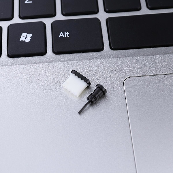2 kpl/setti 3,5 mm kuulokeliitäntä pölynkestävä tulppa ja USB Type C -portin tulppa Xiaomi 4C/ 5S/ Letv 1S/ Huawei P9/ Honor V8/ Galaxy S8/ S8+/ LG V30/ V20 (Musta)