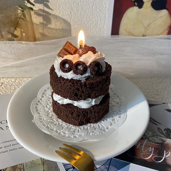 Minisuklaakakun muotoiset koristeelliset tuoksukynttilät kodinsisustus syntymäpäivälahja ystävänpäivälahja kynttilän ystäville