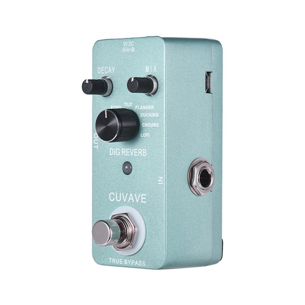 Digital Reverb Gitarreffekt Pedal 9 Reverb Typer True Bypass Full Metal Shell
