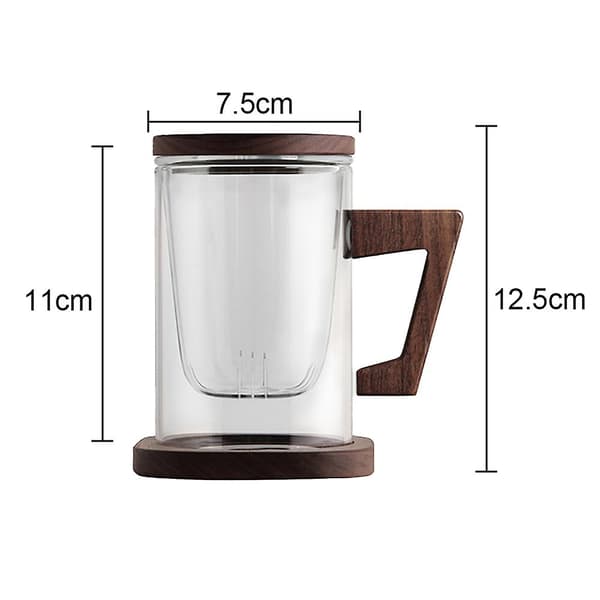 Glas teinfusionskoppar med sil och