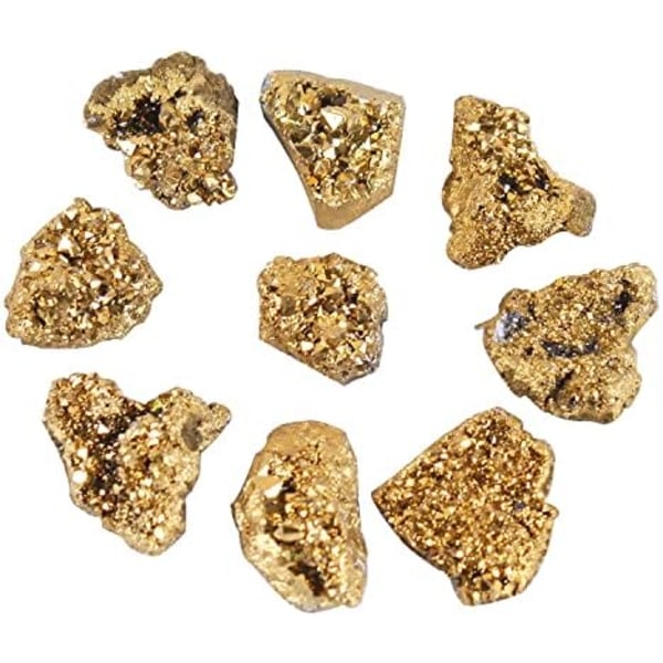 8 stk. 15-25 mm Naturlige Pyrit Sten Rå Pyrit Krystal til Cabbing Tumbling Reiki Healing (Guld)