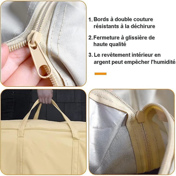 Flyttebag, 210d Oxford vanntett oppbevaringspose, anti-uv, utemøbler hage, stort lokk