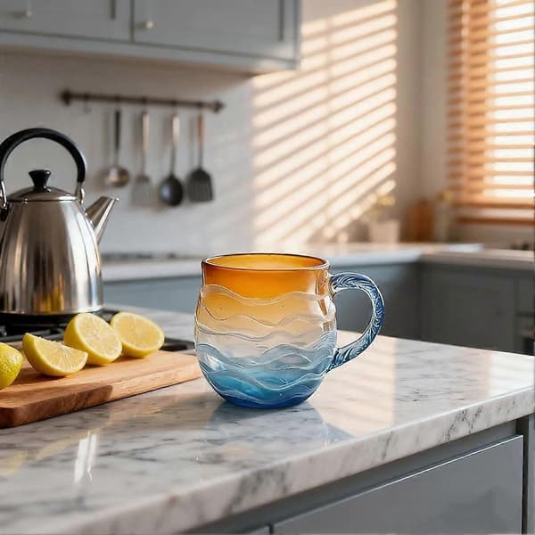 Ny solnedgang havkopp Blue/2pcs