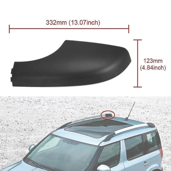 Takstativ Endestykke Deksel Beskyttelse Svart for Skoda Yeti SUV Foran Bak