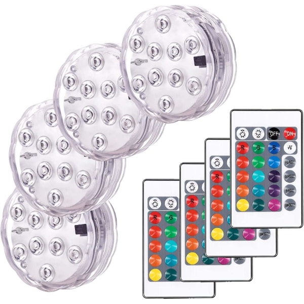 Uppotettava LED-valo, Monivärinen RGB 10 LED-valo