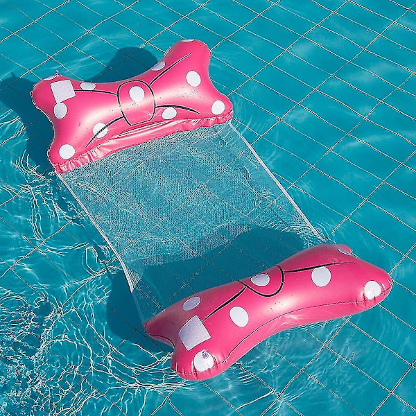 Foldbar Arch Oppustelig Vandhængekøje Flydende Pool Line Lounger Roserød