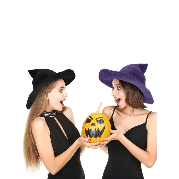2023 - 4-pak Lilla Halloween Heksehatte Uldne Heksehatte Til Halloween Fest Dekorationer