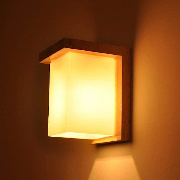 Vintage Væghængt Lampe Industriel Væghængt Lampe Træ Kunst