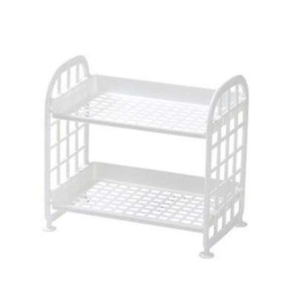 Foldbar Dobbeltlags Opbevaringsstativ Badeværelsesopbevaring Makeup Organizer Skrivebordsorganizer Køkkenhylde Hjemmeforsyninger Hylder 150*130cm