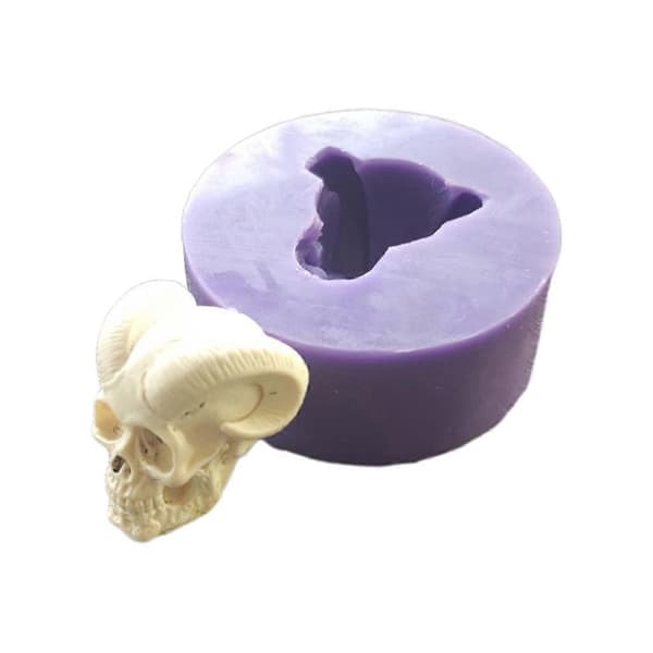 Hornkranie 3D Lys Sæbeform DIY Lys Epoxy Form Håndlavede Lys Aroma Voks Sæbeforme til Dekoration